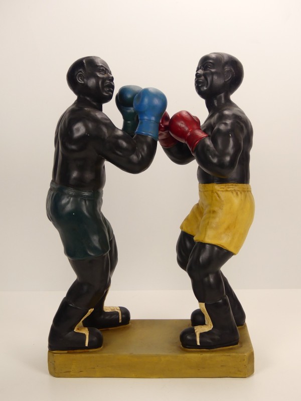 Vintage beeld van 2 boksers
